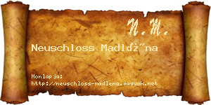 Neuschloss Madléna névjegykártya